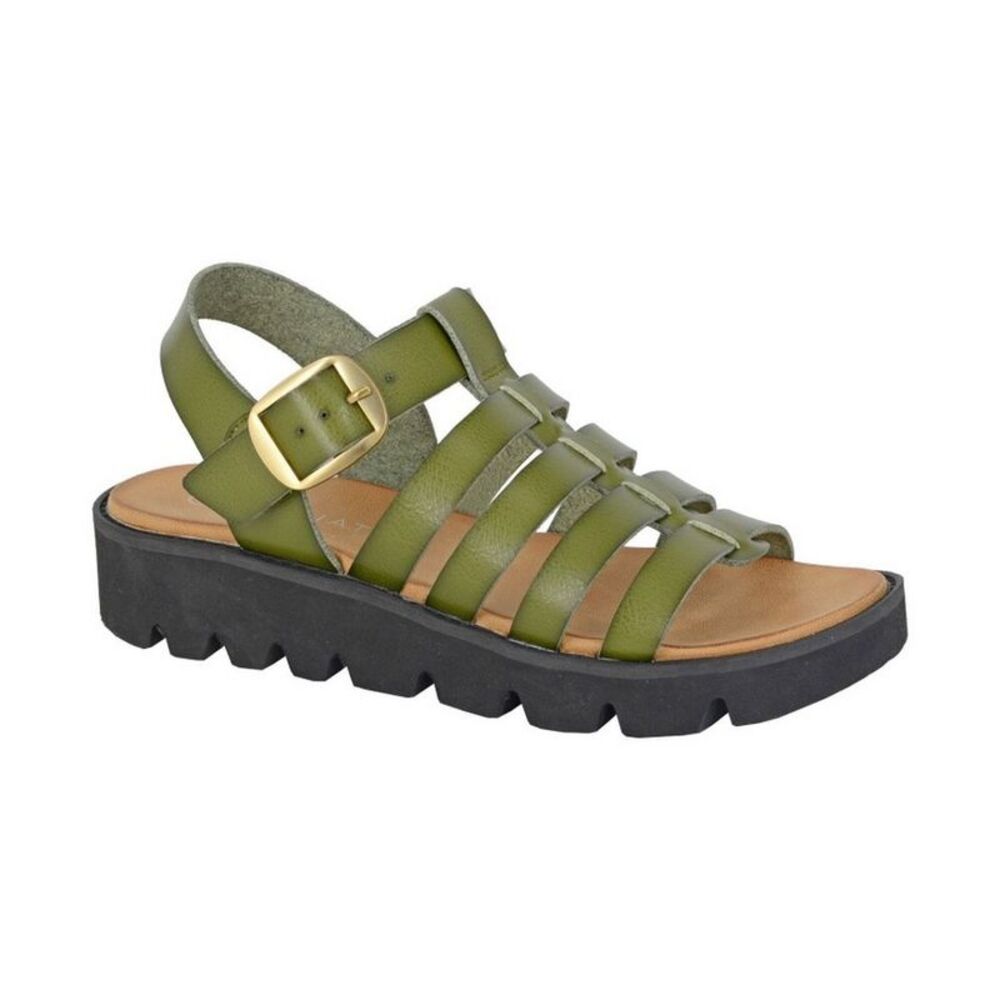 Cipriata Womens/Ladies Azia T-Bar Sandals / Green
